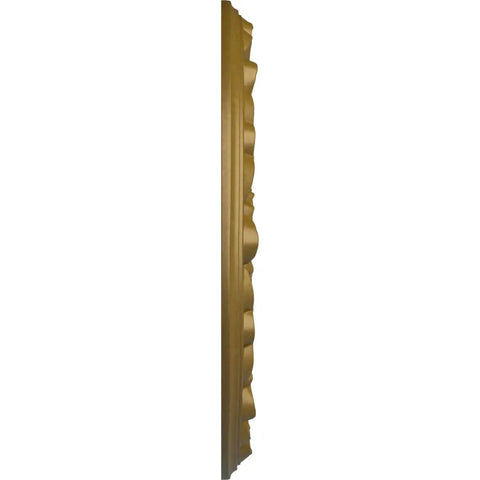 Side view of Easy Install Milan Ceiling Medallion in Gold Finish, showing lightweight and hand-painted detail.