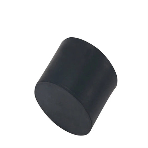 Rock Solid Rubber Vibration Isolators And Shock Absorbing Mounts That Crush Engine Rattling Features M10 Female Thread Bobbin Damper Stud With A Hella Sturdy 50X50mm Base showing a black rubber isolator mount.