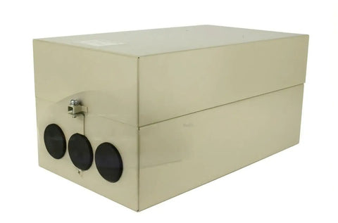 Built Tough Magnetic Starter For 30 HP Three Phase Motors 230 Volt With Adjustable Amperage 60 To 100 Amp Overload And Built In Protection For Industrial Motor Control beige metal enclosure