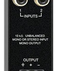 TX J2 Unbalanced Input Transformer for mixing two unbalanced signals into a clean mono balanced output with hum cancellation.