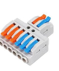 10 Pack Lever Wire Connectors 2 In 6 Out Quick Wiring Cable Connectors for splicing wires push in conductor terminal block