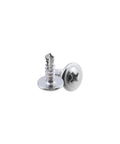 Self-Tapping 410 Stainless Steel Screws Set No 8 Half Inch, 100 Pieces For Wood And Metal close-up of flat head and thread