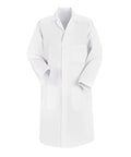 Unisex Professional Lab Coat for Men and Women, Button Front Long Medical Coat for Science, Doc, Nurse, or Student, White