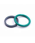 Two rubber O-rings for waterjet rod sealing XST17/220, gray and green
