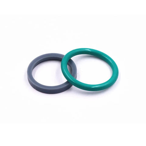 Two rubber O-rings for waterjet rod sealing XST17/220, gray and green