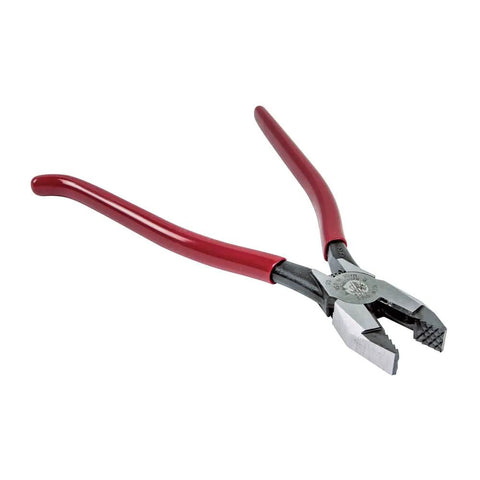 D201-7CSTA Linesman Pliers With Spring Loaded Action, Kickass Grip From Aggressive Knurl For Deep Twists And Wire Cuts