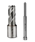 Oscarbide 9/16 in annular cutter with 3/4 in Weldon shank and pilot pin; magnetic drill bit, 2-piece set