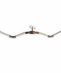 Revolving Barbell Cable Attachment For Cable Machines With Rubber Handle Grips Lat Pulldown Bar Attachments Tricep Press Down And Straight Curl Pulldown Bar For Versatile Home Gym Workouts, shown horizontally with white rubber grips and end caps.