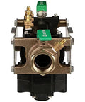 Wilkins 2-375XLFT FNPT reduced-pressure backflow preventer, brass body with green test cock handles, 2 inch