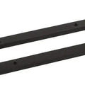 Kickass Heavy Duty Guide Rail Connector For Precise Track Saw Cuts showing two black steel guide rails and an attached wrench.