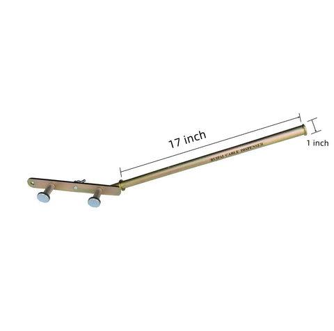 Heavy Duty Stud Mounted Wire Dispenser, 17 inch spool tube, for quick loading of reels, coils, and cables, 300 lb capacity