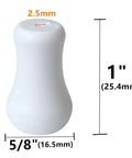 White Plastic Cord Tassel Knob Drops Pack Of 20 For Window Blinds And Roman Shades Easy DIY End Caps For Curtain Drawstrings Tassels Snow White Color One Inch By Five Eighths Inch Fits Two Point Five Millimeter DIY Curtain Craft Projects. 1-inch white plastic tassel knob with 2.5mm hole and 5/8-inch width