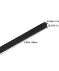 12 Piece Black Plastic Drawer Glides Set for Cabinets and Dressers shown measuring 7.07in length