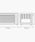 Reliable Digital Food Dehydrator With Eight Roomy Trays For Hassle Free Fruit Vegetable Herb And Homemade Pet Snack Drying Featuring Precise Heat Settings And Long Timer Controls side view with dimensions.