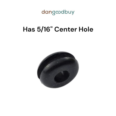 Buna N Rubber Grommet For Nine Sixteenth Inch Hole In One Eighth Inch Thick Panel With Five Sixteenth Inch Center Hole