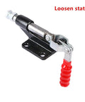 Heavy Duty Push Pull Toggle Clamp 500Lb Capacity, 90 Degree Operation, 32mm Plunger Stroke, Quick Release, Adjustable Clamp For Woodworking Jigs And Fixtures, Welding, Crosscut Sled And CNC Machining in loosen state