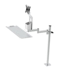 Heavy Duty Monitor And Keyboard Desk Mount System Aluminum Alloy with articulated arm for flexible gaming setup.