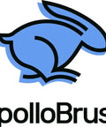 ApolloBrush logo featuring a blue rabbit design, symbolizing quality in painting tools and supplies.