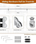 Heavy Duty Carbon Steel Sliding Ladder Track Kit With 19.7 Foot Telescopic Rail And Pulleys For Library And Home Use components