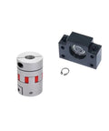 Heavy Duty SFU2010 Ball Screw With Spindle Motor Kit Fits 1500Mm Cnc Engraving Machines including coupling and bearing mount.