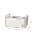 Heavy Duty Ultrasonic Cleaner With 410W Power And 7.5L Tank side view with dimensions for cleaning vinyl records.