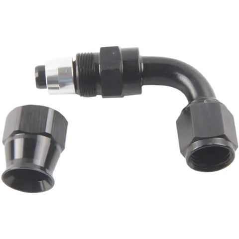 Top Grade E85 Ready Nylon Braided PTFE Fuel Line Kit With Swivel Hose Ends In An6 An8 And An10 Sizes For Hot Rigs And Street Racer Builds Featuring Long 10ft Length In Durable Black Finish To Upgrade Your Ride Today. black PTFE fuel line swivel fitting with AN hose ends