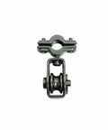 Marine Boat 1 Inch Cable Block Swivel Sheave For Three Eighths Inch Rope Stainless Steel T304 top and side view