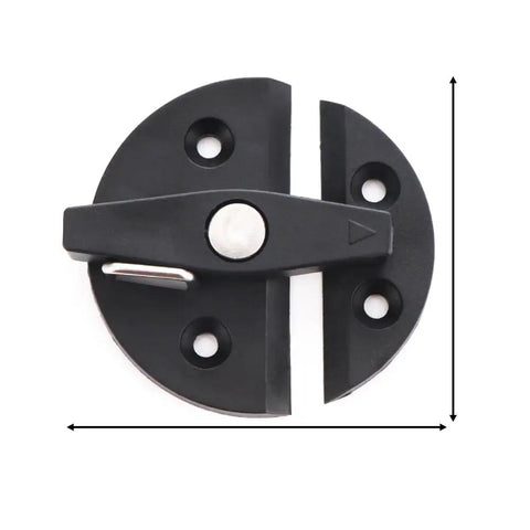 2 Pack Boat Door Hatch 2-1/4 Inch Round Turn Twist Button Catch Latch For Doors Cabinets Marine Grade Nylon Black