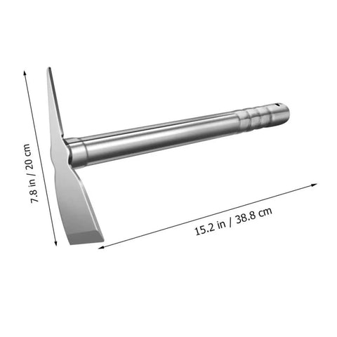 Stainless Steel Garden Hoe Tool With Ergonomic Handle For Quick Weeding And Digging In Vegetable Gardens Portable Spade Shovel, dimensions visible