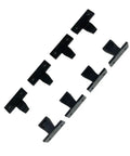 Heavy Duty Push In Fittings Package 4 Pack For Kitchen Panels Cabinet Trims Wall Cladding Clips, black ABS plastic clips.