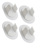 Washing Machine Hose Clamp Kit No Drill Wall Mount For 30 To 38 mm Hoses White Four Pack