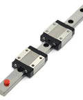350mm MGN12 Linear Rail Guide With Dual MGN12C Carriage Blocks, Smooth Motion, Red Stoppers, For 3D Printers And CNC Machines