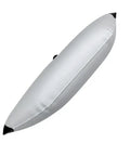 Inflatable Outrigger Stabilizer For Kayak And Canoe, Lightweight Portable Float With Paddleboard Style, Adds Serious Stability For Fishing, Paddling, And Standing, Easy Inflate And Quick Install, White shown from side angle