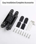 Smooth Operator 180 Degree Concealed Door Hinge Single Pack Heavy Duty Silent Design With Slick Silver Finish And No Hassle Multi Direction Adjustments Top Shelf Hidden Hardware Easy Diy Install Guaranteed hardware and installation tools.