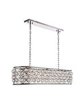 7 Light Royal Cut Crystal Pendant Lamp In Polished Nickel With Boujee Design And Top Tier Quality For 50 Inch Span, featuring clear glass globes.
