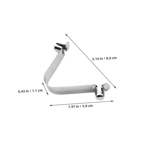 5 Pack Stainless Steel V Shaped Pool Pole Clips With Easy Push Button Snap Attachments For Secure Net Installation And Durable Connection