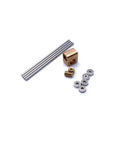 Compact Brass Worm Gearbox 90 Degree Right Angle Drive 12 To 1 Reduction 0.2 Module metal components for small robotic projects.