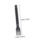 4 Piece Diamond Prong Leather Chisel Hole Punch Kit For Diy Leatherworking 3mm Holes Black Handy Leather Craft Tools