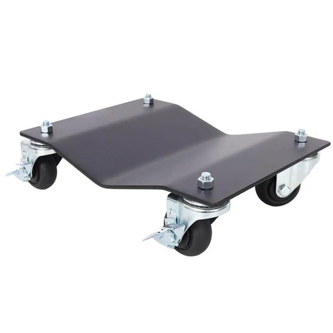 Two Piece Beefy Heavy Duty Car Dolly Set With 5000 Lbs Total Capacity Steel Wheel Dollies With 360 Degree Swivel Casters And Brakes For Garage Trucks SUVs Trailers And Motorcycles, single steel dolly
