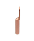 Heavy Duty Cold Crimp Fork Terminals, Uninsulated DT35 Wire Connectors, side view of copper connector.