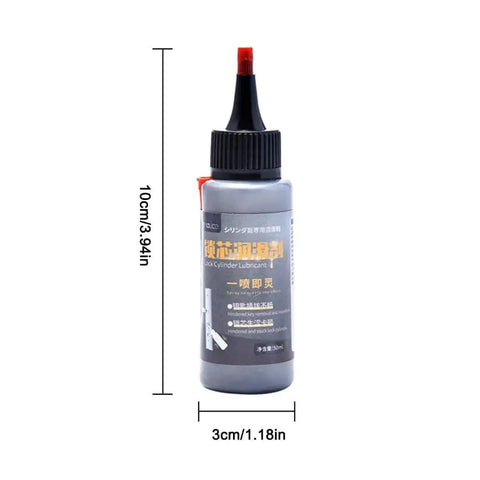Dry Graphite Lubricant Powder For Locks And Keys 50ml Pro Grade Long Lasting No Dust Lube With Needle Tube, front view