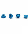 Lightweight Serrated M4 Wheel Nuts Set Of 4 For RC Cars 7075 Aluminum TA083 Beefed Up Wheel Nut Upgrade For Retention And Precision Durable Alloy RC Parts For Toy Models And RC Projects, blue serrated M4 aluminum wheel nuts