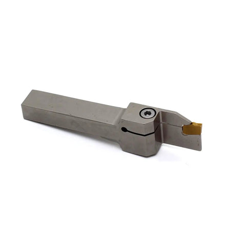 Heavy Duty Nickel Plated Right Hand Indexable Lathe Parting Grooving Holder With GTN 2 QC1402 Carbide Inserts and 10 Pieces