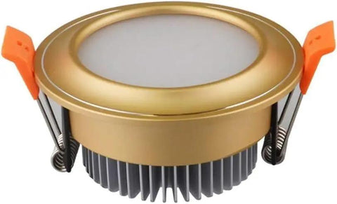 WKNHHL Recessed Lighting Housing Trim Kits Ultra Slim Ceiling Panel Light Round Led Recessed Pc Gold Aluminum with clips for installation