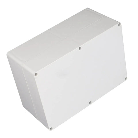 IP65 Electrical Junction Box Heavy Duty Flame Retardant ABS Plastic Enclosure With Screws And Cable For Power Distribution Control Panels At Industrial Construction Sites Outdoor Weatherproof 263x182x125 Mm