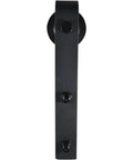 Matte black hardware from Barn Door Kit With Hardware For 84 By 84 Inch MDF Door, 4 Lite Frosted Glass, Frosted Collection