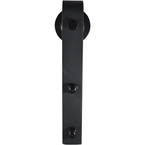 Matte black hardware from Barn Door Kit With Hardware For 84 By 84 Inch MDF Door, 4 Lite Frosted Glass, Frosted Collection