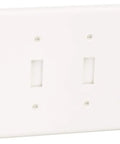 4 Gang 3 Toggle 1 Decora GFCI Device Combination Wall Plate White Thermoplastic Nylon Standard Size Built For Heavy Use