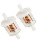 Pack Of 2 Universal Forty Micron Inline Fuel Filter One Quarter Inch For Briggs And Stratton Kawasaki Kohler Husqvarna Lawn Mower Parts