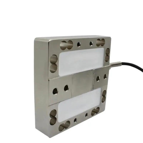 Side view of high precision 3 and 6 axis force sensor load cell for robotic arms, 5 to 100N range, industrial grade, high temperature tolerance